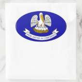 Louisiana Flag Ovale Sticker (Tas)