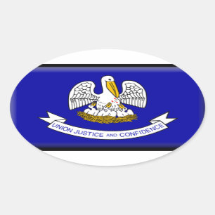 Louisiana Flag Ovale Sticker