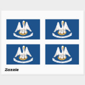 Louisiana Flag Rechthoekige Sticker (Vel)