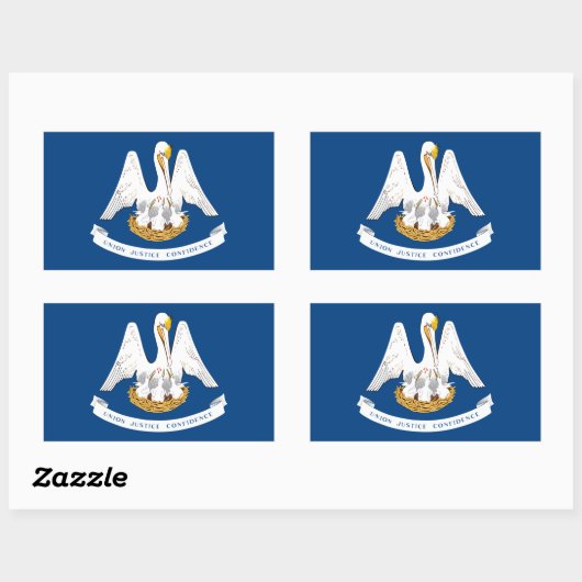 Louisiana Flag Rechthoekige Sticker (Vel)