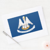 Louisiana Flag Rechthoekige Sticker (Envelop)
