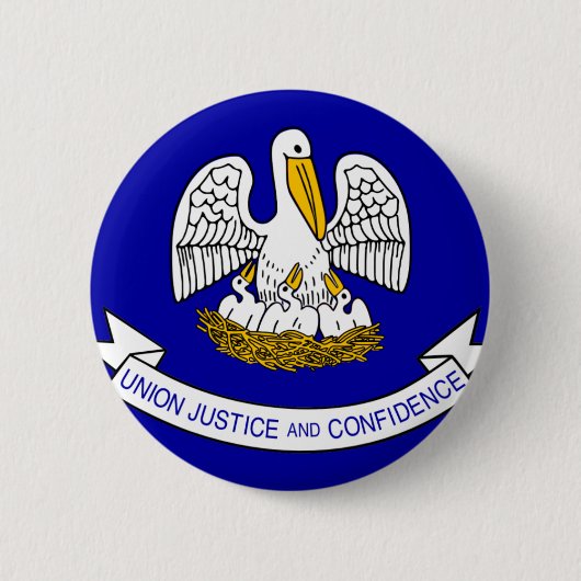 Louisiana Flag Ronde Button 5,7 Cm (Voorkant)