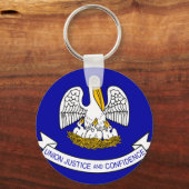 Louisiana Flag Sleutelhanger (Voorkant)