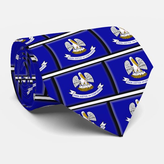 Louisiana Flag Stropdas (Opgerold)