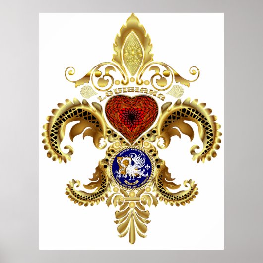 Louisiana Fleur De Lis Bicentennial Poster (Voorkant)