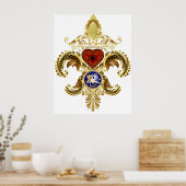 Louisiana Fleur De Lis Bicentennial Poster (Keuken)