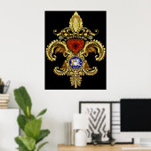Louisiana Fleur De Lis Bicentennial Poster (Thuiskantoor)