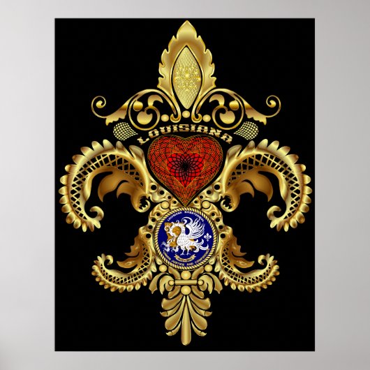 Louisiana Fleur De Lis Bicentennial Poster (Voorkant)