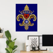 Louisiana Fleur De Lis Bicentennial Poster (Thuiskantoor)