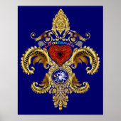 Louisiana Fleur De Lis Bicentennial Poster (Voorkant)