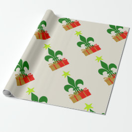 Louisiana Fleur De Lis Cajun kerstboom en Gift Cadeaupapier