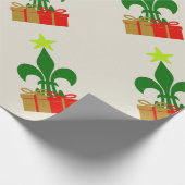 Louisiana Fleur De Lis Cajun kerstboom en Gift Cadeaupapier (Hoek)
