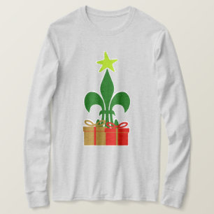 Louisiana Fleur De Lis Cajun kerstboom en Gift T-shirt