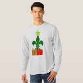 Louisiana Fleur De Lis Cajun kerstboom en Gift T-shirt (Voorkant volledig)