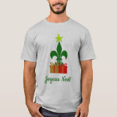 Louisiana Fleur de Lis Cajun kerstboom noel T-shirt (Voorkant)