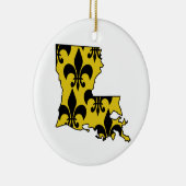 Louisiana Fleur de Lis Keramisch Ornament (Rechts)