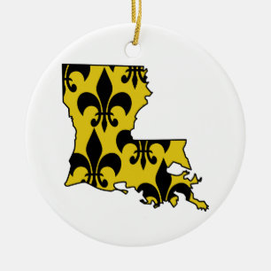 Louisiana Fleur de Lis Keramisch Ornament