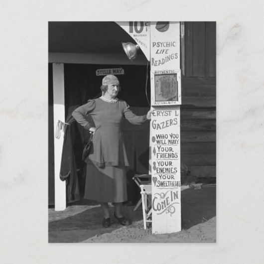 Louisiana Fortune Teller, 1938 Briefkaart (Voorkant)