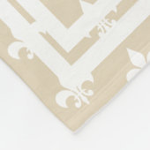 Louisiana French Gold Fleur de Lis Familienaam Fleece Deken (Hoek)