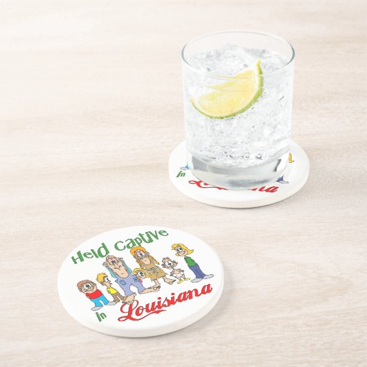 Louisiana Funny Trailer Park Sandstone Onderzetter (Zijkant)