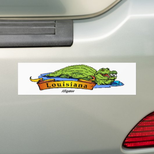 Louisiana Gator Bumpersticker (Op auto)