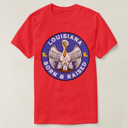 Louisiana geboren als Louisiana State Flag Loui T-shirt (Design voorkant)