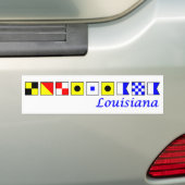 Louisiana, gespeld in het zeevlagalfabet bumpersticker (Op auto)