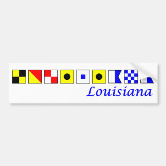 Louisiana, gespeld in het zeevlagalfabet bumpersticker