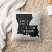 Louisiana GPS-coördinaten met hart Kussen (Deken)