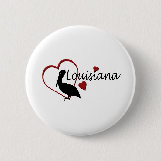 Louisiana harten met Pelicans Button (Voorkant)
