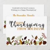Louisiana Herfst Foliage Thanksgiving Card Feestdagenkaart (Voorkant / Achterkant)
