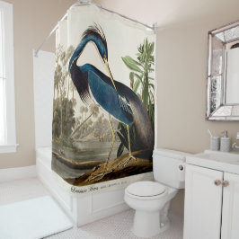 Louisiana Heron, 1834, Uit de vogels van Amerika Douchegordijn