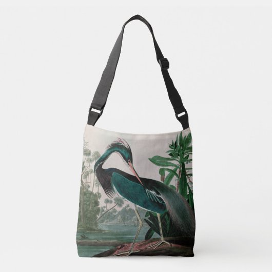 Louisiana Heron Birds of America Audubon Print Crossbody Tas (Voorkant)
