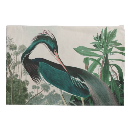 Louisiana Heron Birds of America Audubon Print Kussensloop (Achterkant)