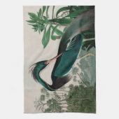 Louisiana Heron Birds of America Audubon Print Theedoek (Verticaal)