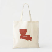 Louisiana Home Silhouette State Map Red Tote Bag (Voorkant)