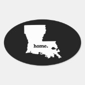 LOUISIANA HOME STATE -.png Ovale Sticker (Voorkant)