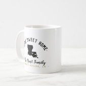 Louisiana Home Sweet Home Familie Monogram Mok (Voorkant links)