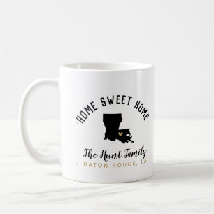 Louisiana Home Sweet Home Familie Monogram Mok