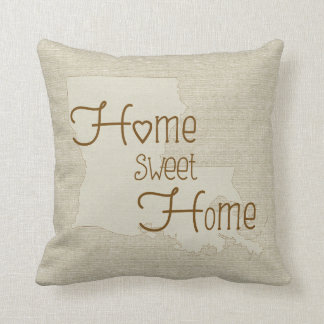 Louisiana-Home Sweet Home jute-uitzicht op maat ge Kussen