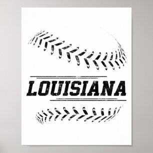 Louisiana Honkbal Staat Trots Team Sport T-shirt Poster