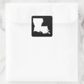 Louisiana in het wit en zwart vierkante sticker (Tas)