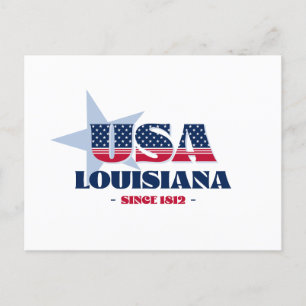 Louisiana in rood, wit en blauw Briefkaart