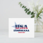 Louisiana in rood, wit en blauw Briefkaart (Staand voorkant)