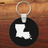Louisiana in zwart en wit sleutelhanger (Voorkant)