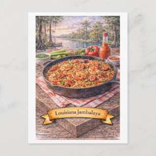 Louisiana Jambalaya (Amerikaanse Voedsel Serie) Po Briefkaart