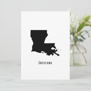 Louisiana-kaart - Black en White Modern Louisiana Kaart