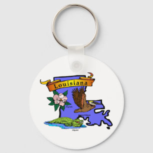 Louisiana-kaart Sleutelhanger