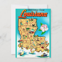  Louisiana Kaart Verhuisaankondiging