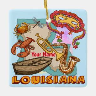 Louisiana Keramisch Ornament